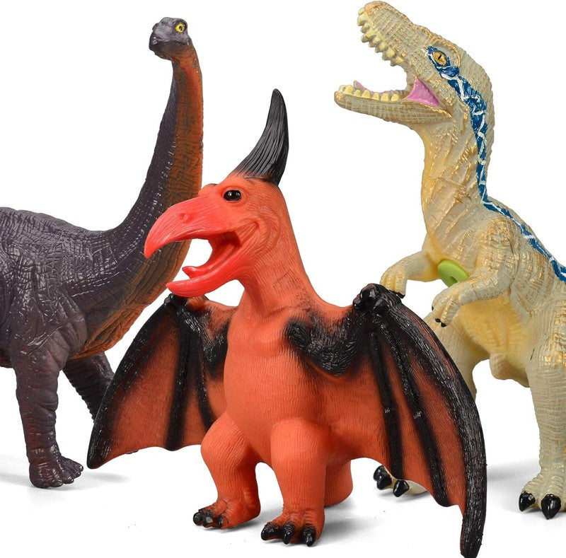 6 Piece Jumbo Dinosaur Toys for Kids 3-5 and Toddlers, Large Soft Dinosaur Toys 7
