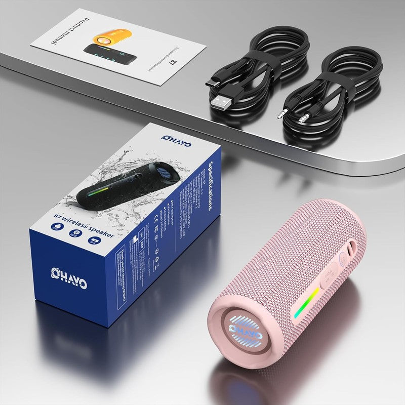 24W Bluetooth Speaker, IPX7 Waterproof, Extra Bass, RGB Lights, 30H Playtime7
