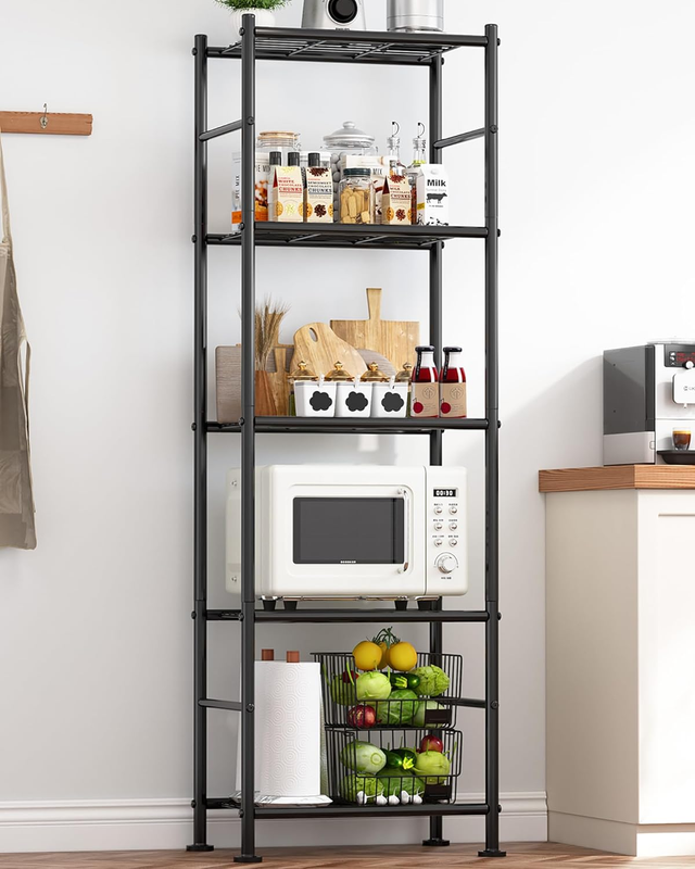 Storage Shelves   5 Tier Shelf Organizer, Heavy Duty Garage Shelving Unit with L11
