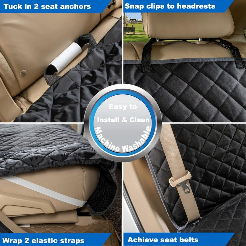 Waterproof Bench Car Seat Cover for Dogs, Heavy Duty, Nonslip, Universal Fit5