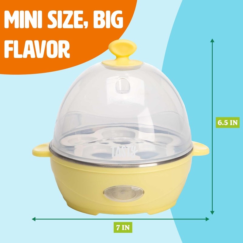 Mini Rapid Egg Cooker 5 Egg Capacity, Auto Shut Off, Yellow Color3