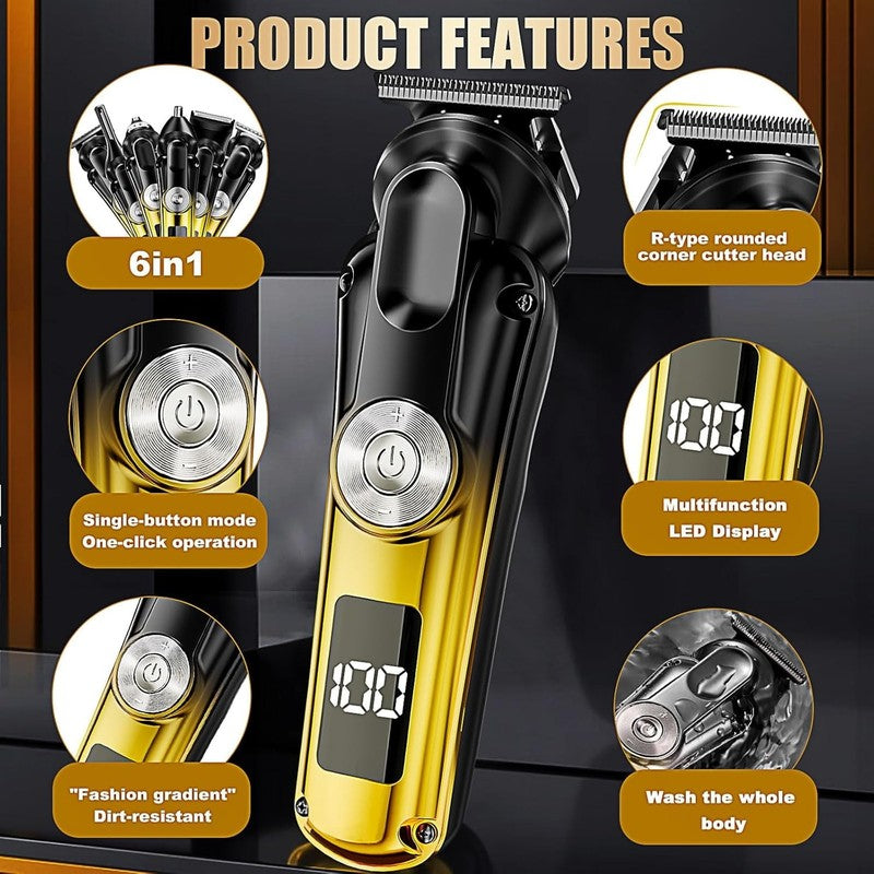 Beard Trimmer for Men, IPX6 Waterproof Electric Shaver Razor&Cordless Hair Clipp4