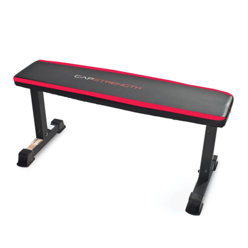 Strength Deluxe Flat Fitness Weight Bench, Black0