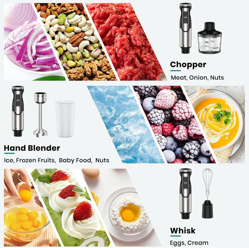 1800W Immersion Blender Handheld 4 In 1 Hand Blender Stick for Ice Crushing Smoo4