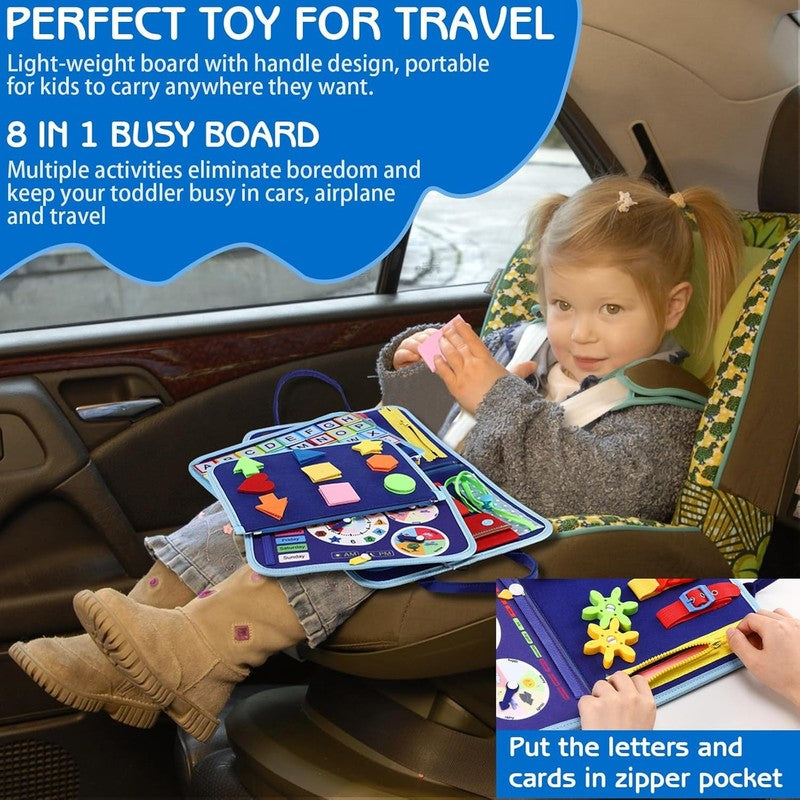 Toddler Busy Board Montessori Toys for Boys, Sensory Book Educational Activities3