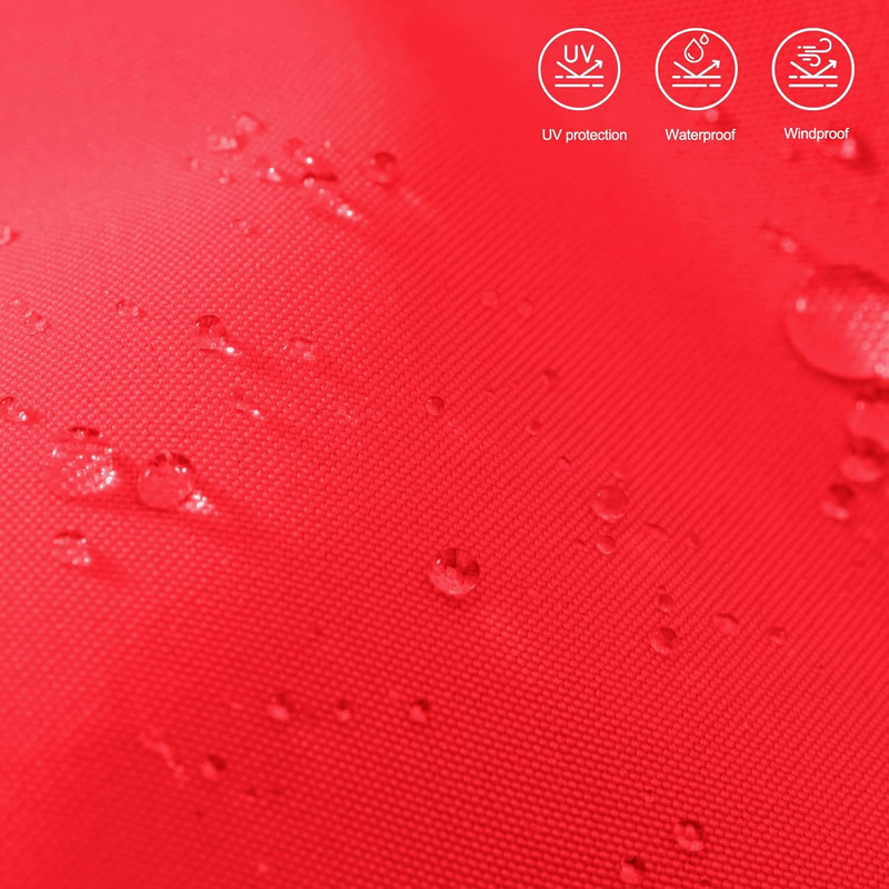 Outdoor 7.5FT Market Umbrella Crank Tilt Waterproof UV Protection Red5