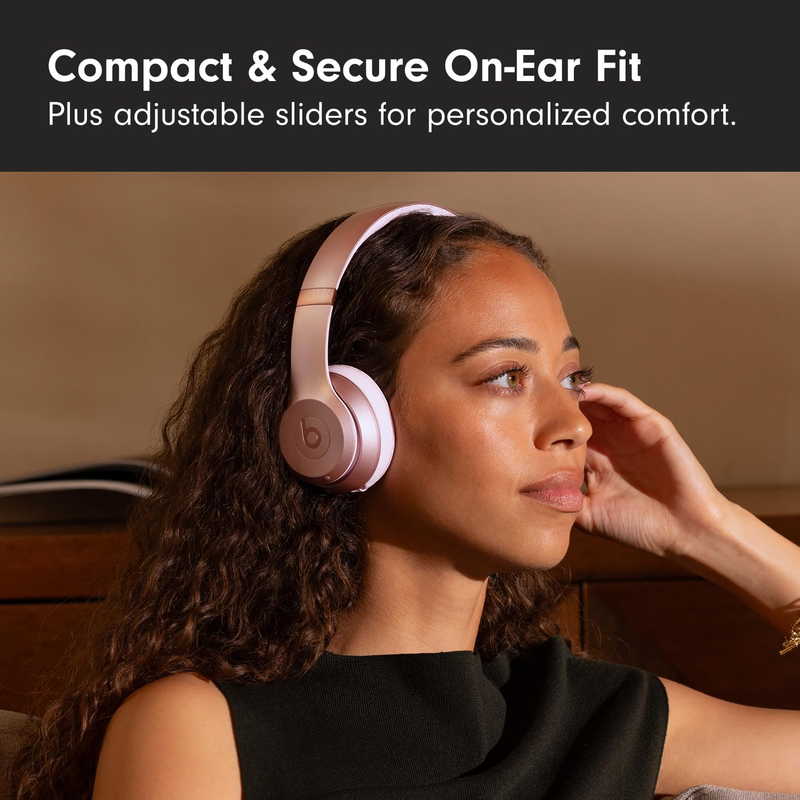 Solo 4 Wireless Bluetooth On Ear Headphones 50Hr Battery Metallic Pink5