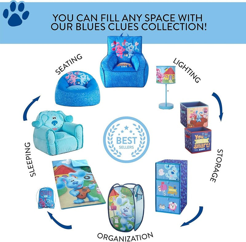 Blues Clues 19" Folding Saucer Chair w/ Cushion Toddler Kids 3+8