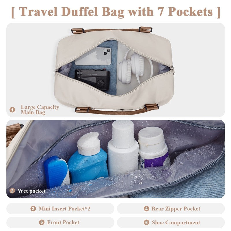 Weekender Bags for Women, Travel Duffel Bags with Shoe Compartment,Personal Item2