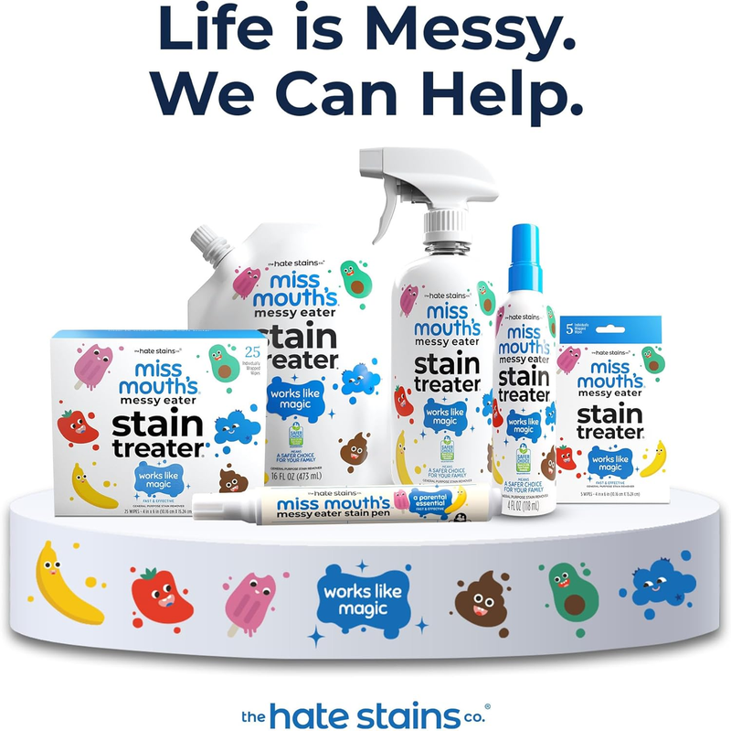 Messy Eater Stain Treater Spray 4oz 2 Pack Baby Food Grease Remover8