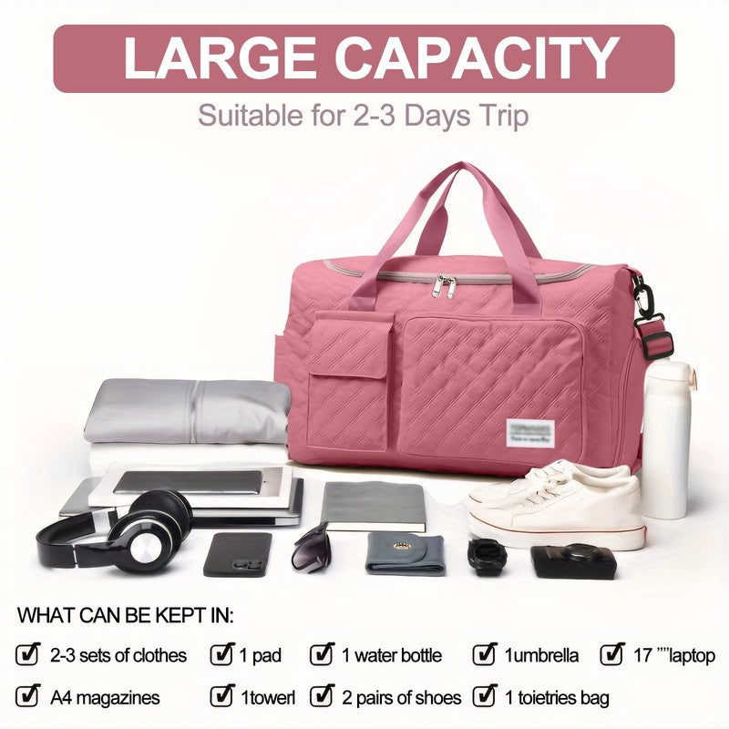 Gym Bag for Women Mens Travel Duffle Bags with Shoe Compartment Carry on Waterpr5