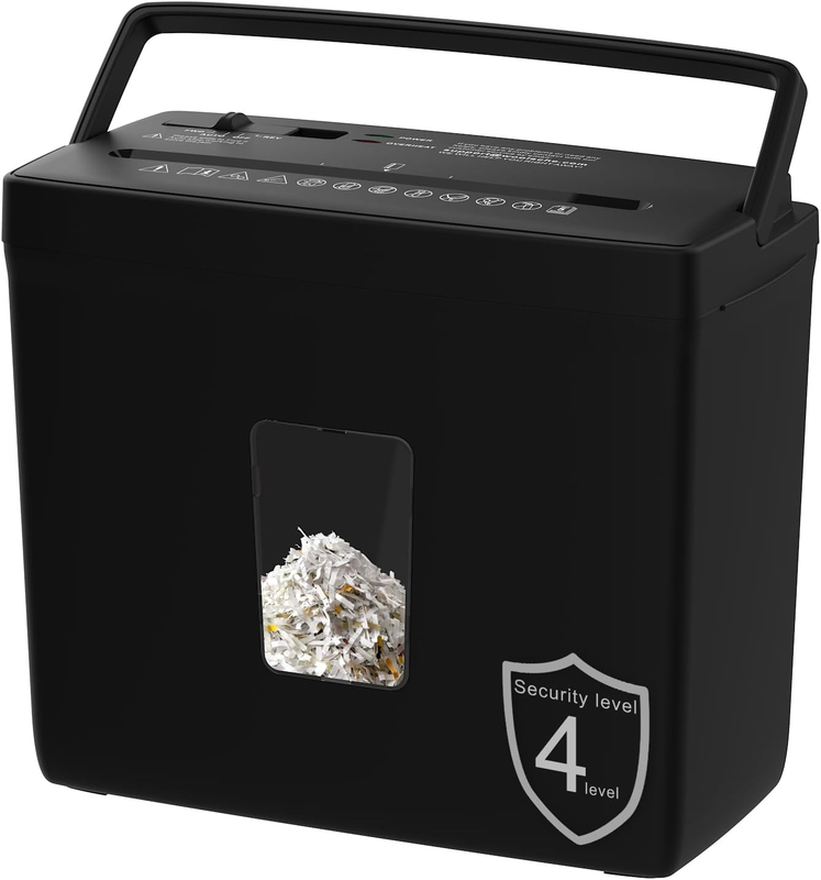 5 Sheet Cross Cut Paper Shredder P 4 Security Home Office Jam Proof Durable10