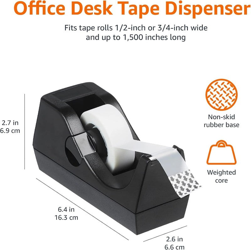 Weighted Office Desk Tape Dispenser   3 Pack3