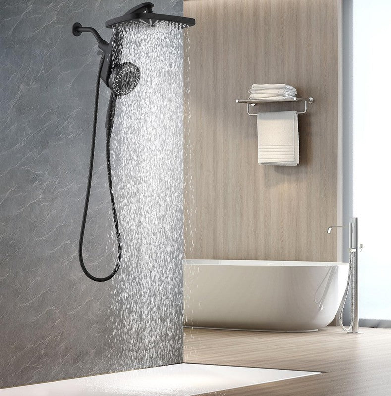 12" Rain Shower Head Combo w/ Handheld High Pressure Magnetic Dock Black7
