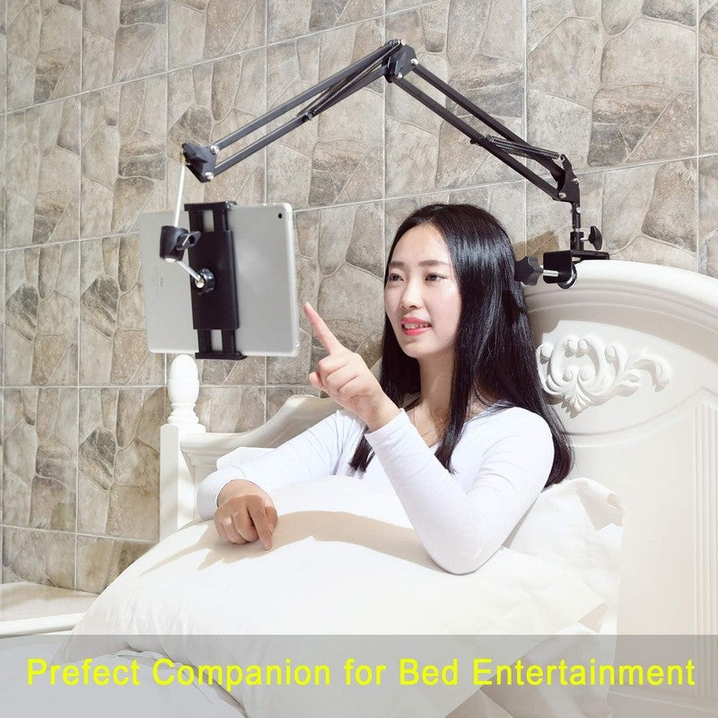 360° Rotating Tablet Stand for Bed   Fits 4.7 12.9" Devices, Aluminum Arm1