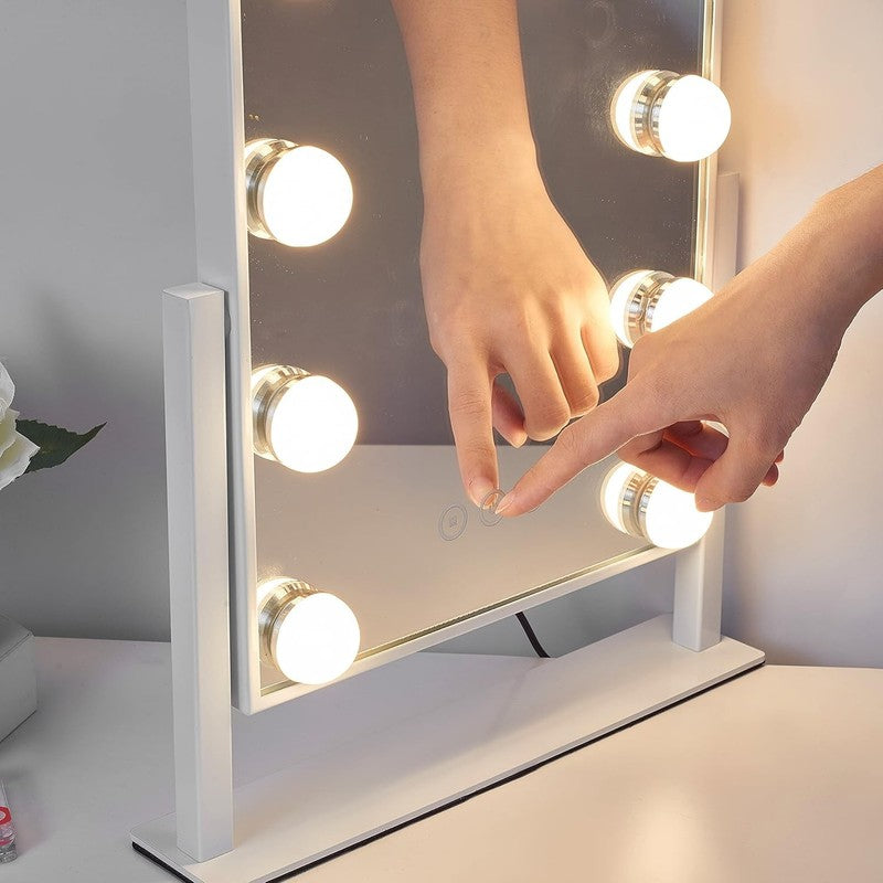 Vanity Mirror with Lights,Lighted Vanity Mirror with 9 Dimmable Bulbs for Dressi6
