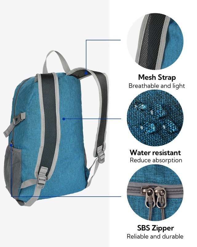 Unisex 20L Small Foldable Packable Travel Hiking Backpacks Daypack,Teal Blue7