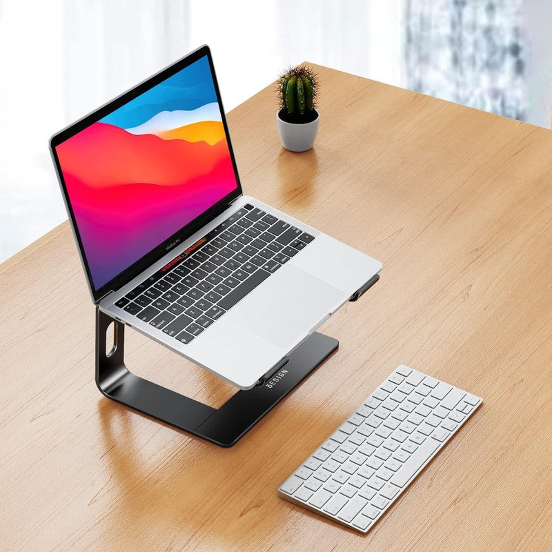 Aluminum Laptop Stand Ergonomic Detachable Riser Holder for 10 15.6" Black1