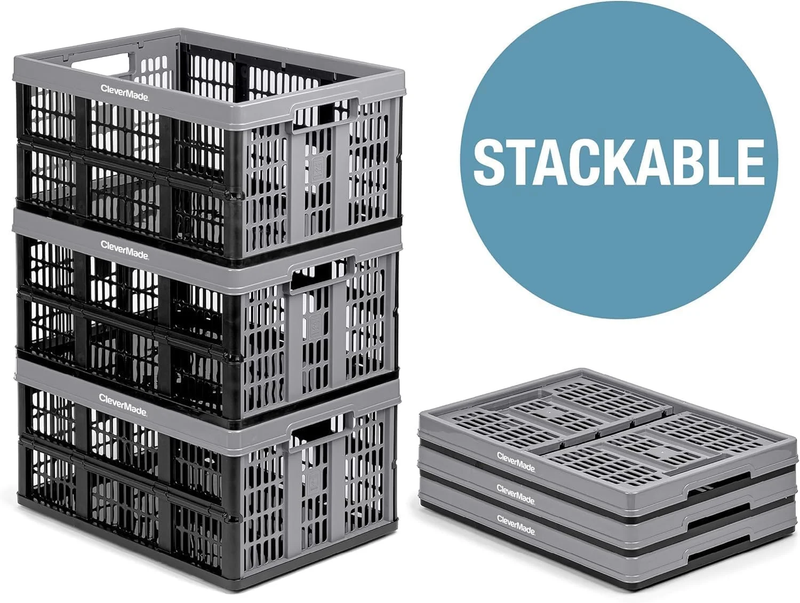 Collapsible Utility Crate   45L (12 Gal) Obsidian, 3 Pack6