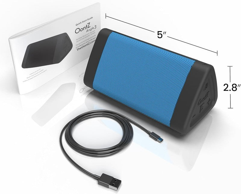 Oontz Angle 3 Bluetooth Speaker, 10W, IPX5, 100Ft Range, Bluetooth 5.0, Blue8