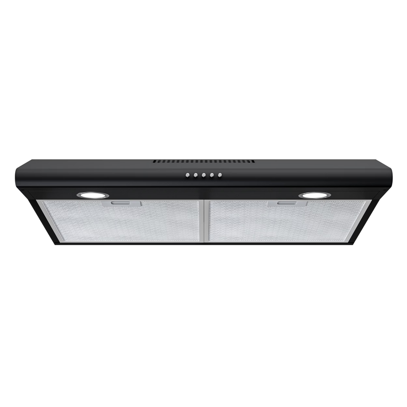 Black 30" Under Cabinet Range Hood LED 3-Speed Push Button Charcoal Filter0