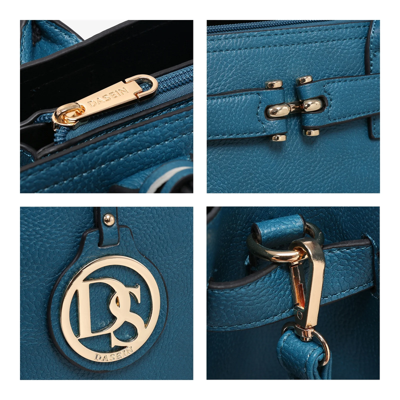 Women Satchel Purses Handbags Belted Top-Handle Work Tote Shoulder Bags with Lon2
