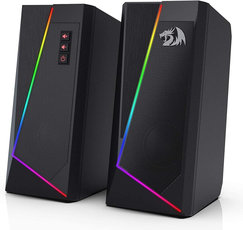 GS520 RGB Desktop Speakers 2.0 USB PC Stereo LED 6 Modes 3.5mm8
