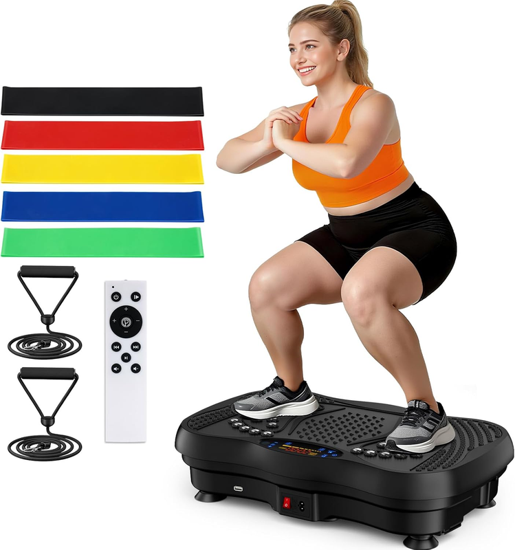 Vibration Plate Exercise Machine, 130 Levels Full Body Workout Vibrating Plate f9