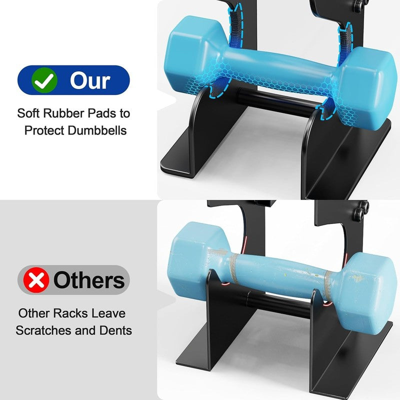 4 Tier Dumbbell Rack Stand Home Gym Weight Holder 400LB Heavy Duty Rack Only7