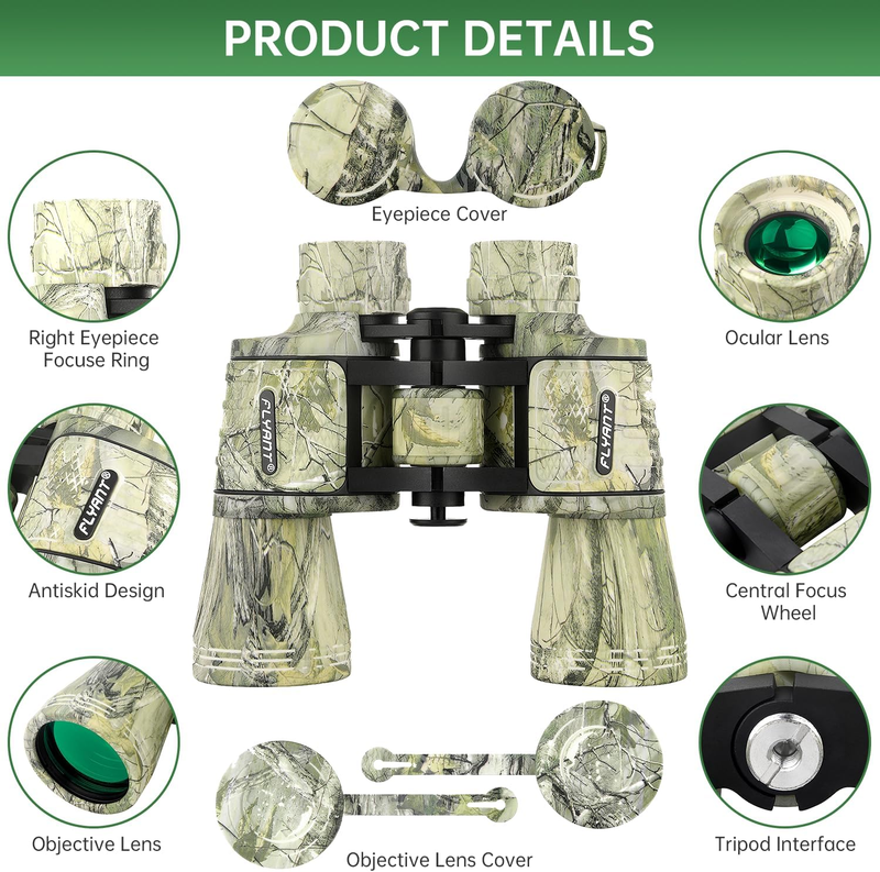 20x50 High Power Binoculars Waterproof Low Light Bird Watching Hunting1