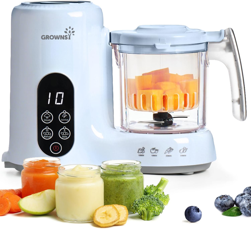 Baby Food Maker Steamer Blender Grinder One-Step Auto Cooking Blue10