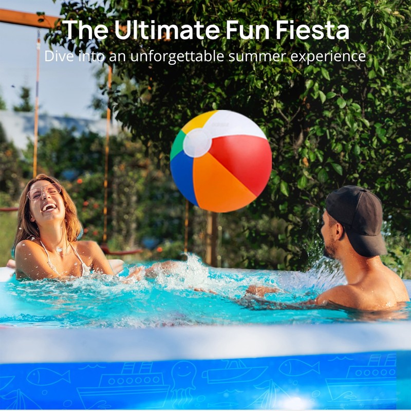 120x72x20 Inflatable Swimming Pool Large Family Kiddie Outdoor Pool4