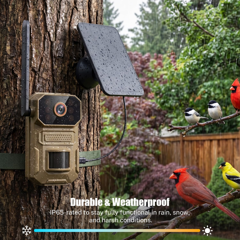4GLTE Solar Trail Camera 1080P Night Vision Motion IP65 SIM Cellular WildlifeCam8
