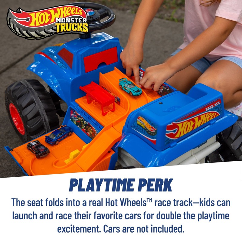 6V Monster Truck Ride-On for Toddlers, Blue/Red, Electric, Ages 1.5-3 Years, Max2