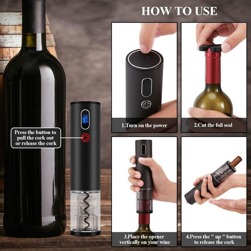Wine Opener Christmas Day Gift Set with Electric Wine Bottle Opener, Wine Decant2