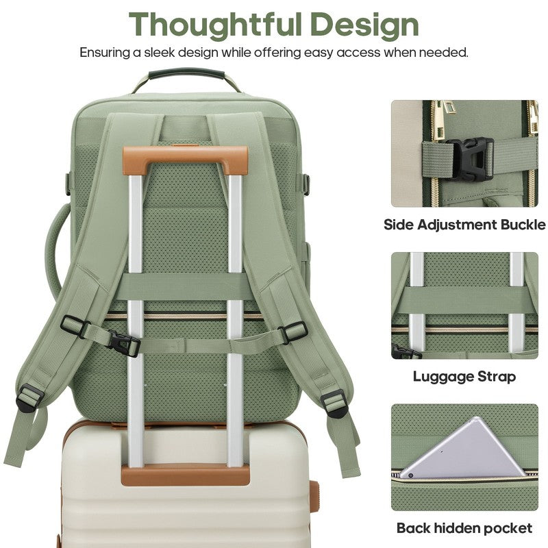 Travel Backpack for Women Carry on Backpack Flight Approved 40L Personal Item Ba5