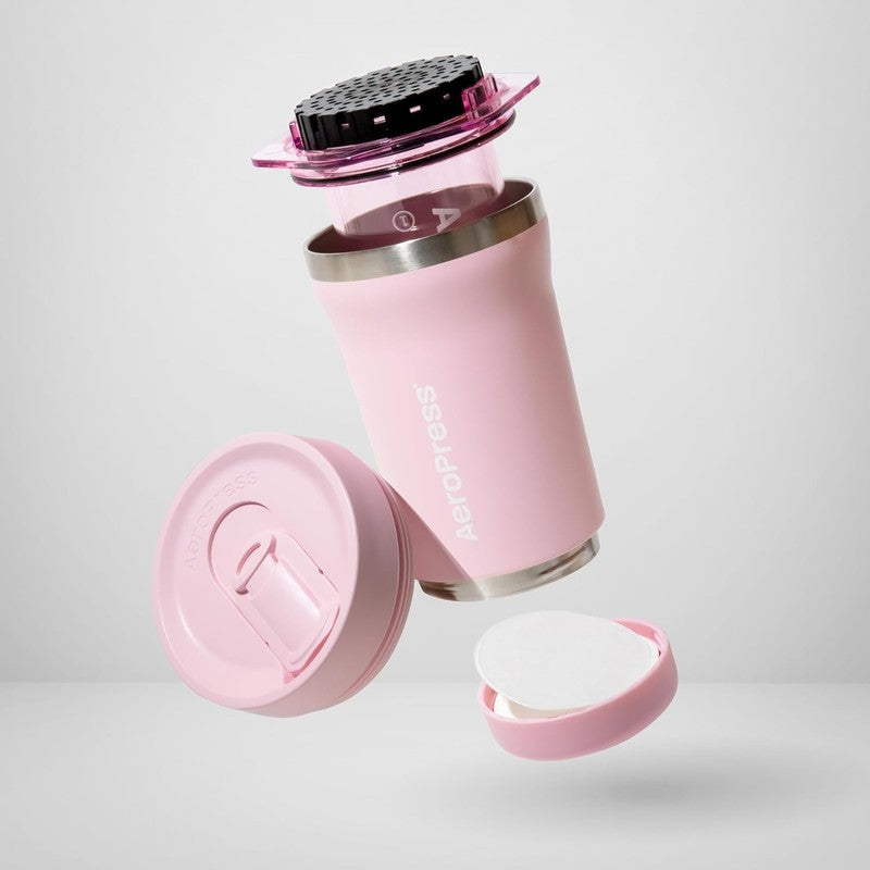 Go Plus Portable Coffee Maker French Press Pour Over Espresso Travel Pink3