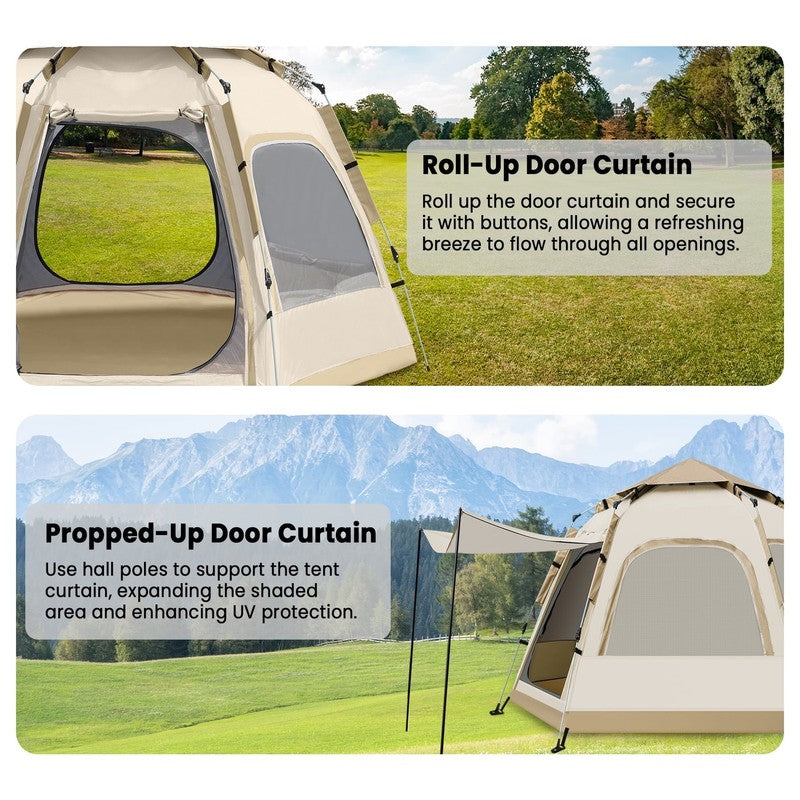 4-6 Person Tent for Camping, Camping Tent with Carry Bag, Instant Tent for Outdo3