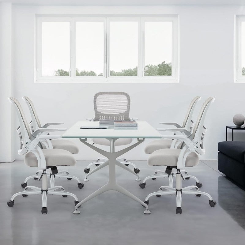 Ergonomic Mesh Office Chair Swivel Mid-Back Lumbar Support Flip-Up Arms6