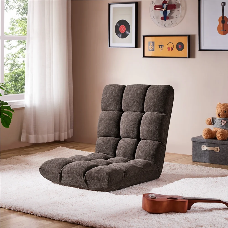 Floor Sofa Chair with 14 Adjustable Positions, Brown7