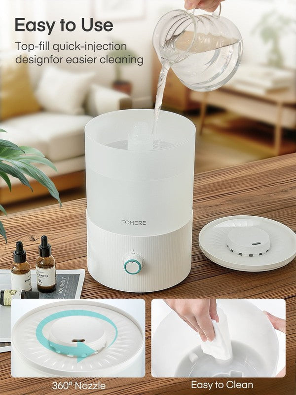 3.2L Cool Mist Humidifier w/ Oil Diffuser 7 Color Light Auto Shut Off White4