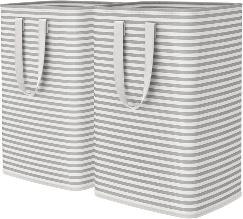 2 Pack Laundry Hamper Large Collapsible Laundry Baskets, Freestanding Waterproof0