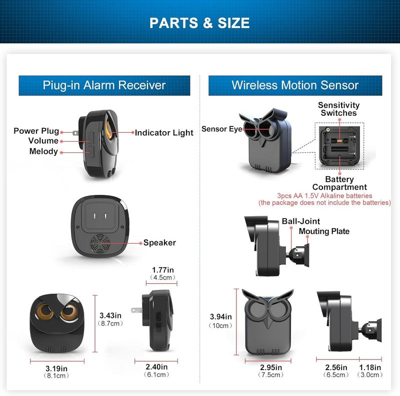 Driveway Alarm- 1/2 Mile Long Range Wireless Driveway Alarm Outdoor Weather Resi5