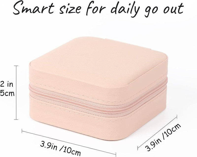 Travel Jewelry Case Box Organizer Storage Case Leather Travel Case for Women2