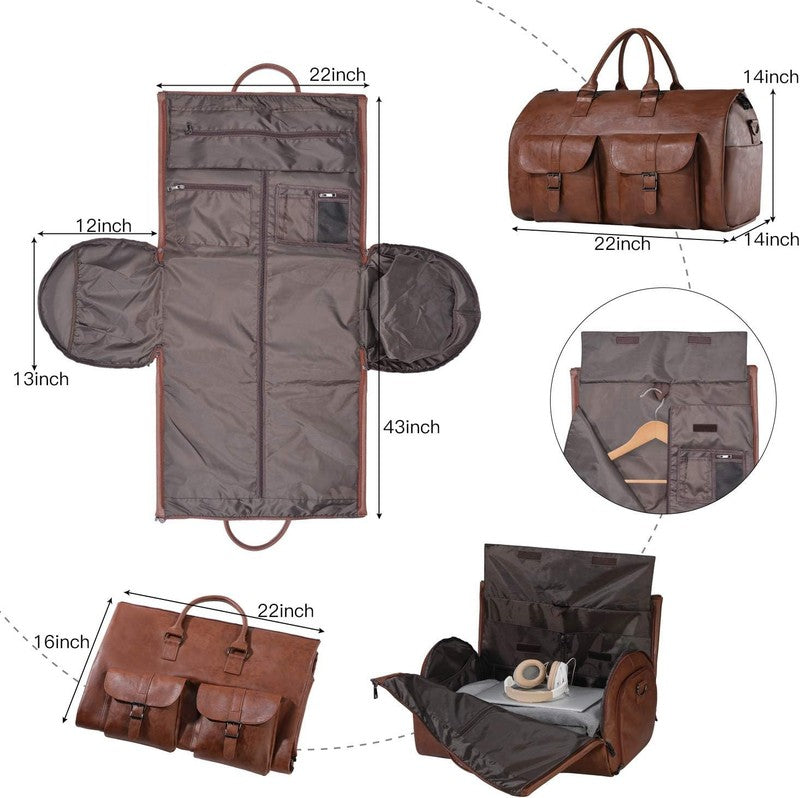 2in1 Garment Duffle Bag Hanging Suit Travel Carry On Business Men Women2