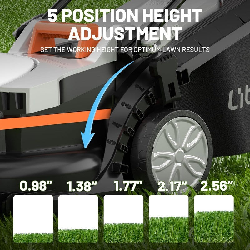 Cordless Lawn Mower 13 Inch, U20 Handy+ 20V Electric Lawn Mowers for Garden, Yar3
