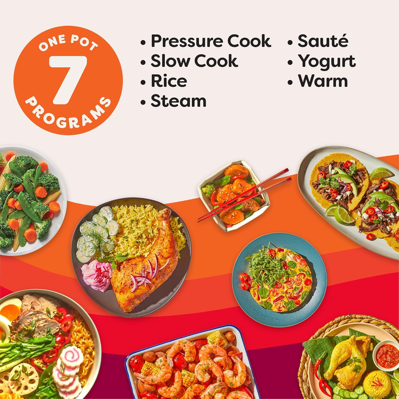 8 Qt 7-in-1 Electric Pressure Cooker Stainless Steel Multi Cooker App Recipes2