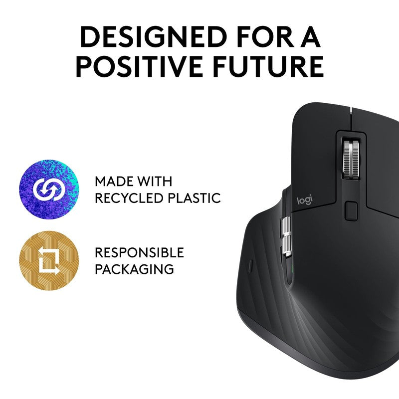 MX Master 3S Wireless Performance Mouse 8K DPI Quiet Clicks USB-C Black7