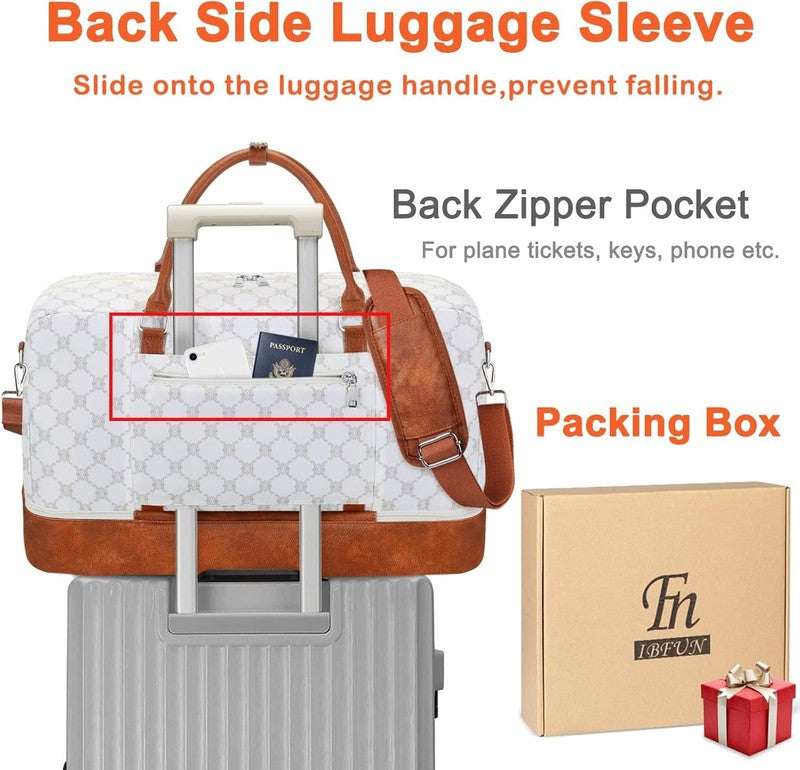 21in Weekender Duffle Bag Women 3Pc Set Carry On Travel Shoe Compartment4