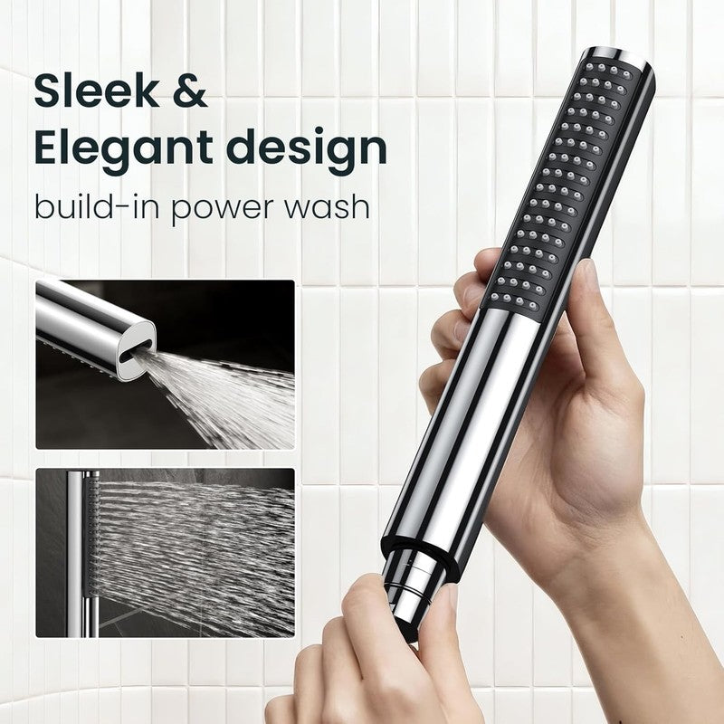 10in All Metal Rain Shower Head w Handheld High Pressure Dual Chrome4